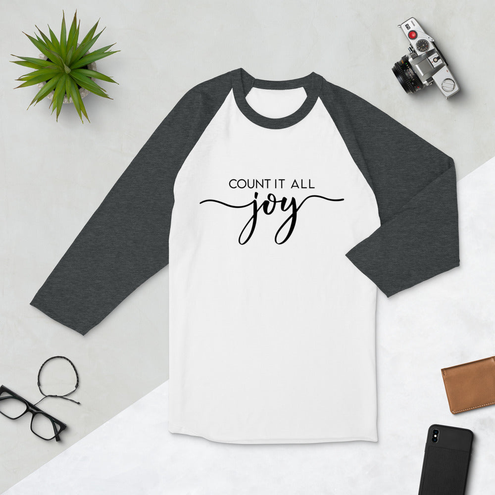 Count it All Joy Unisex 3/4 Sleeve Raglan Shirt