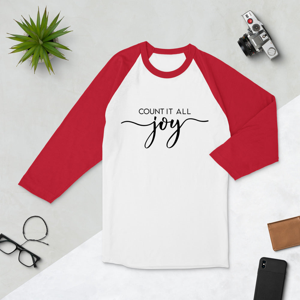 Count it All Joy Unisex 3/4 Sleeve Raglan Shirt