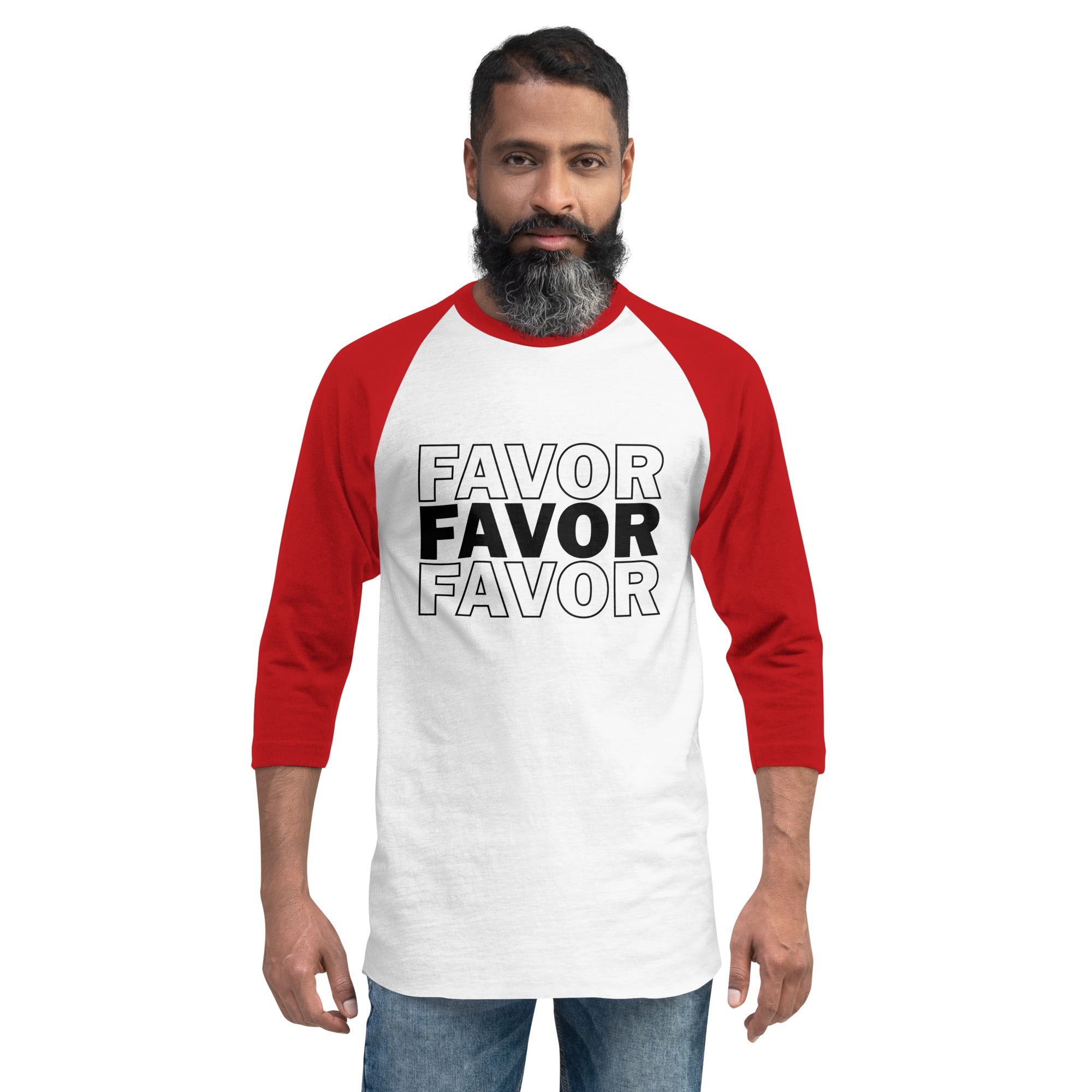 Favor 3/4 sleeve raglan Favor to the 3rd Power shirt