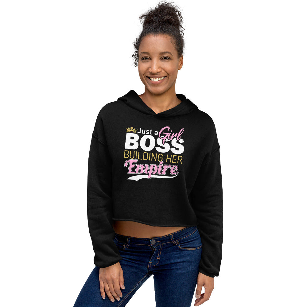 Girl Boss Crop Hoodie (black only)
