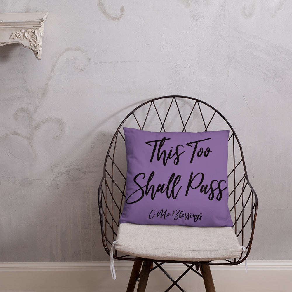 This too Shall Pass (Purple) Throw Pillow