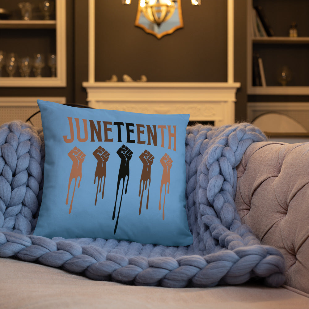 Juneteenth (Blue) Throw Pillow