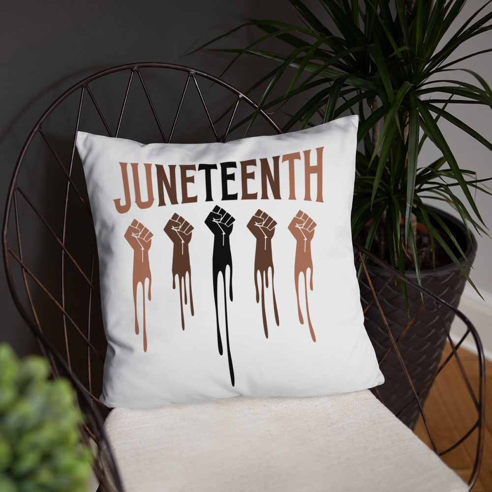 Juneteenth (White) Throw Pillow