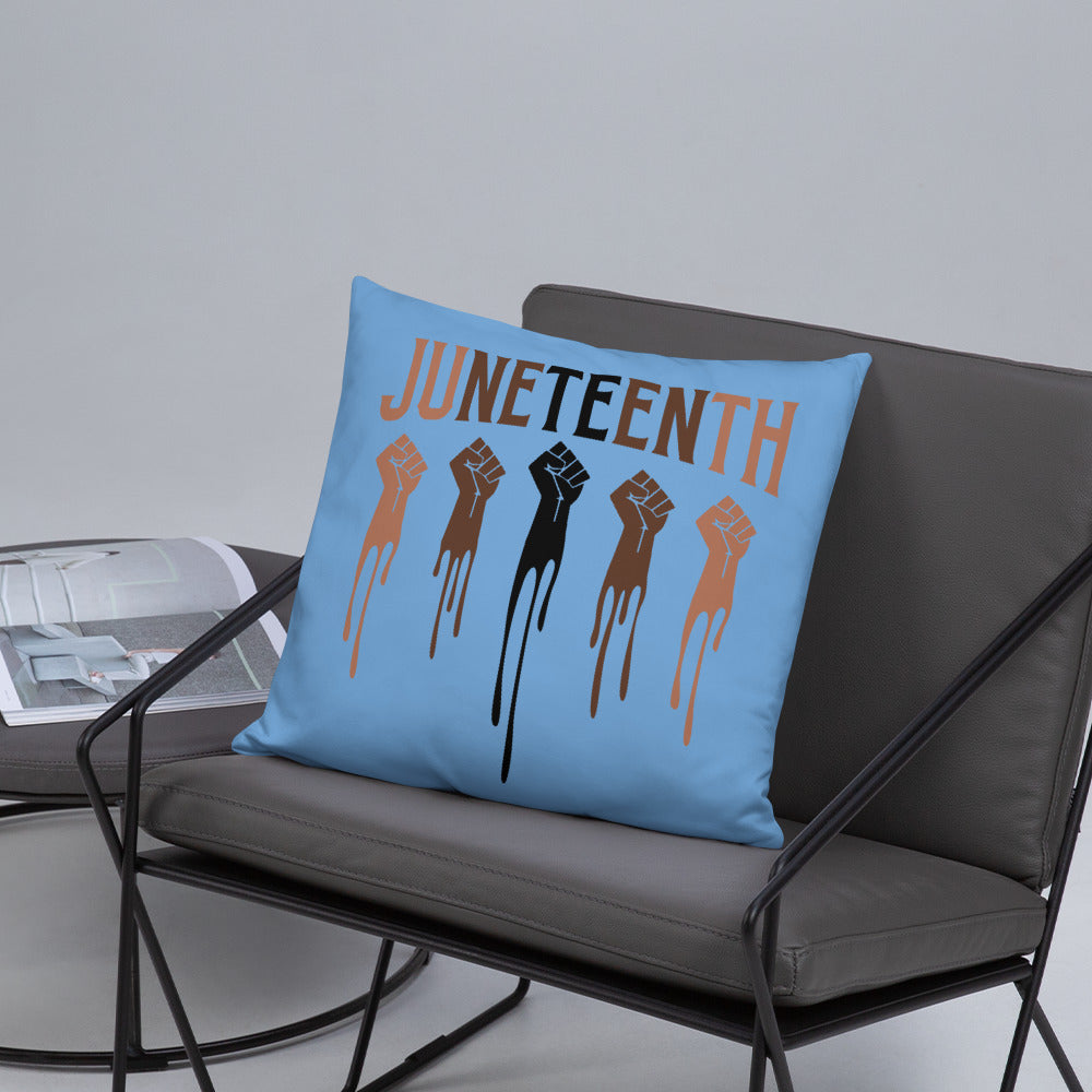 Juneteenth (Blue) Throw Pillow