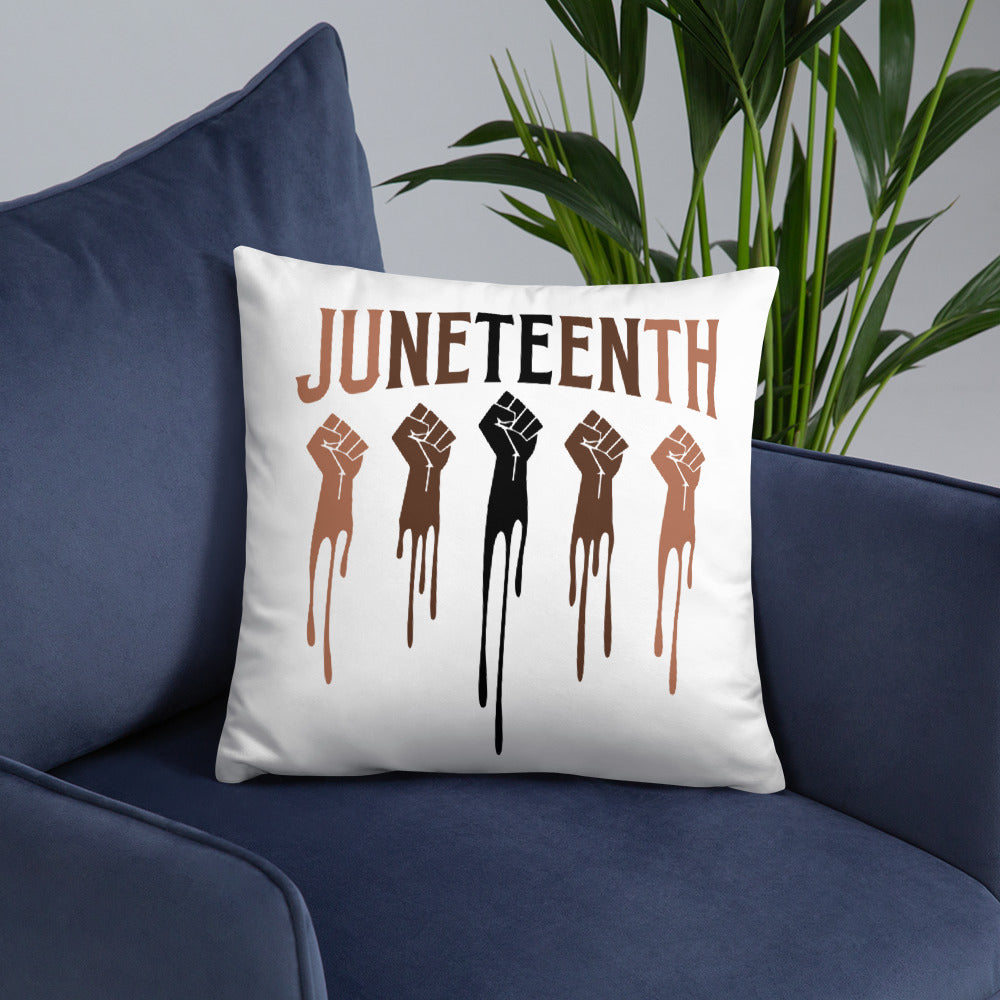 Juneteenth (White) Throw Pillow