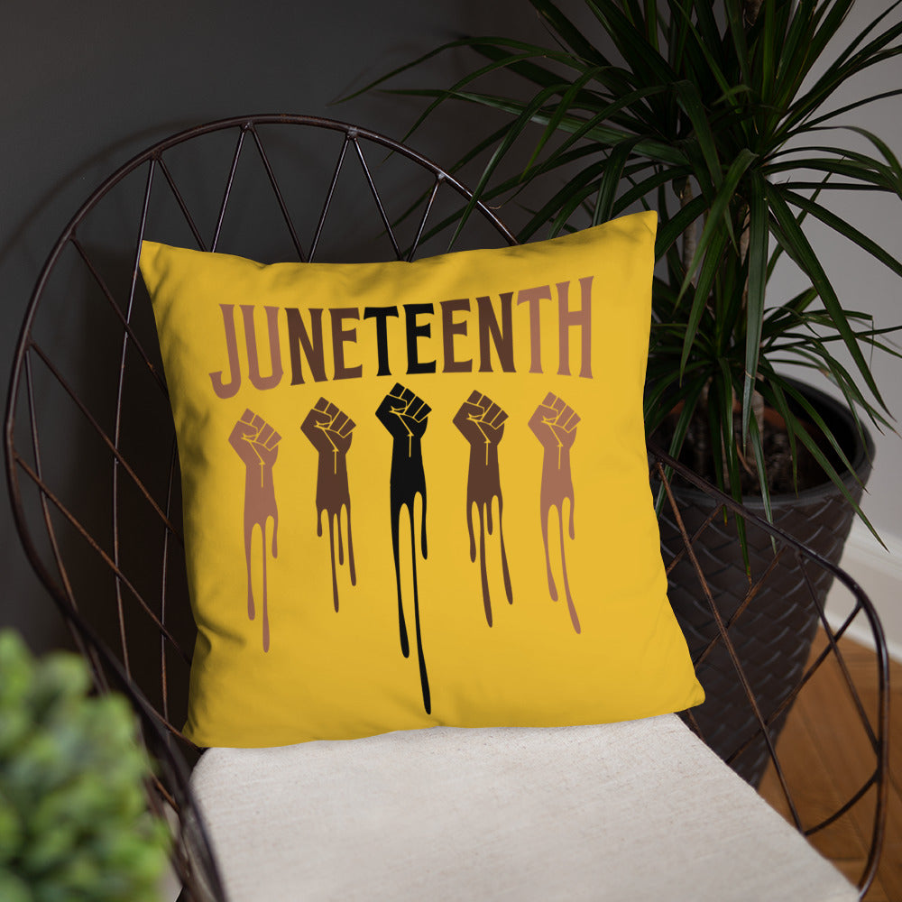 Juneteenth (Yellow) Throw Pillow