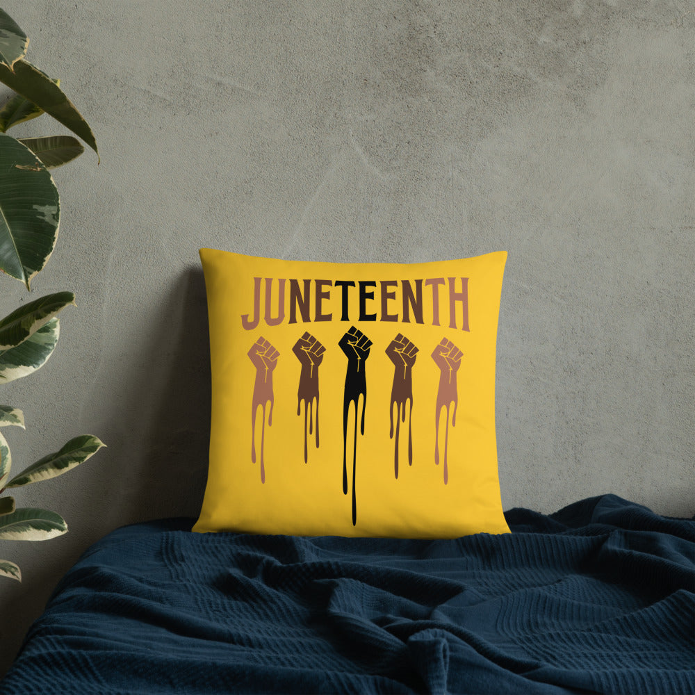 Juneteenth (Yellow) Throw Pillow