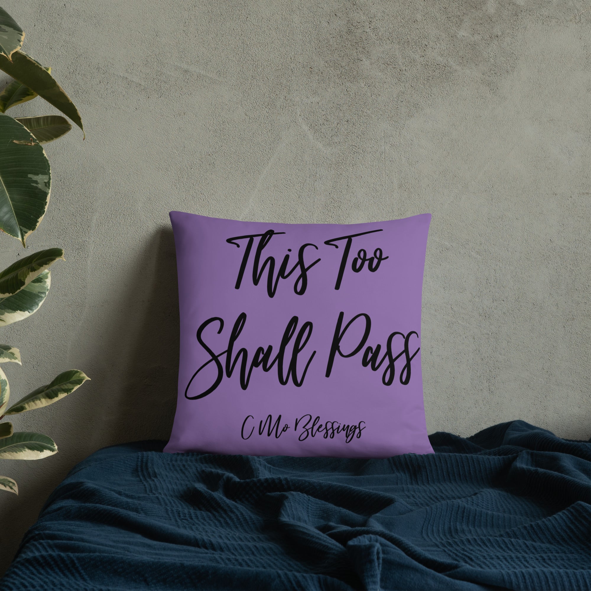 This too Shall Pass (Purple) Throw Pillow