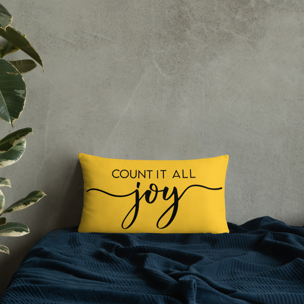 Count it All Joy (Yellow) Lumbar Pillow