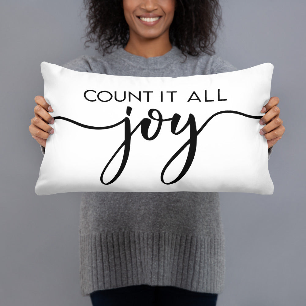 Count it All Joy (White) Lumbar Pillow